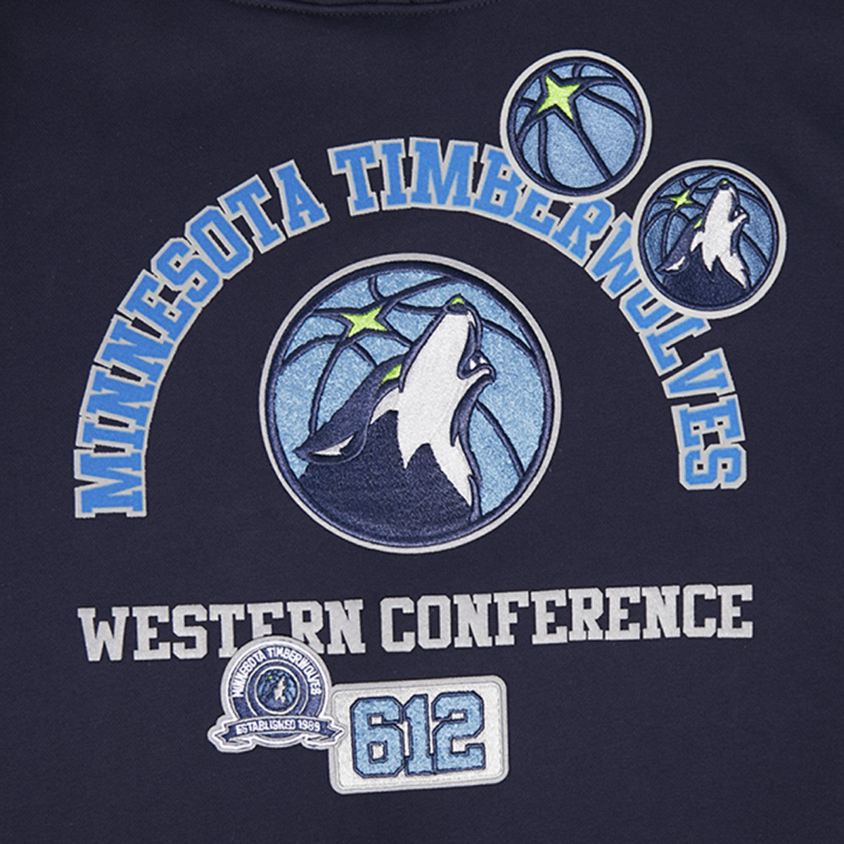 Navy Minnesota Timberwolves Pro Standard Area Code Pullover Hoodie | NBA