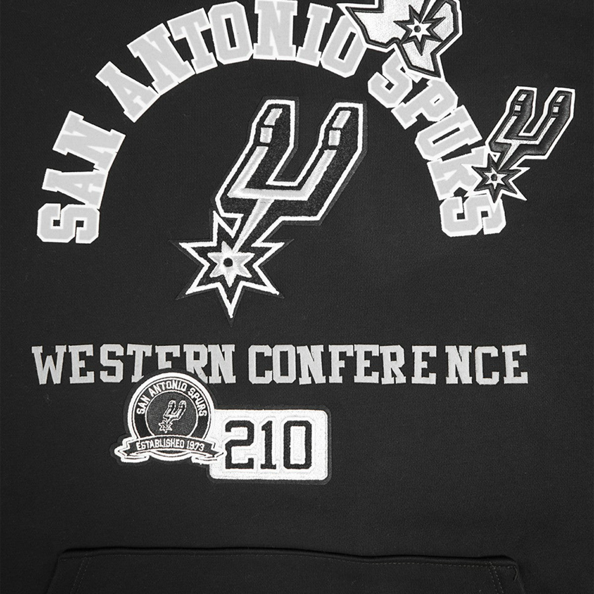 Black San Antonio Spurs Pro Standard Area Code Pullover Hoodie | NBA