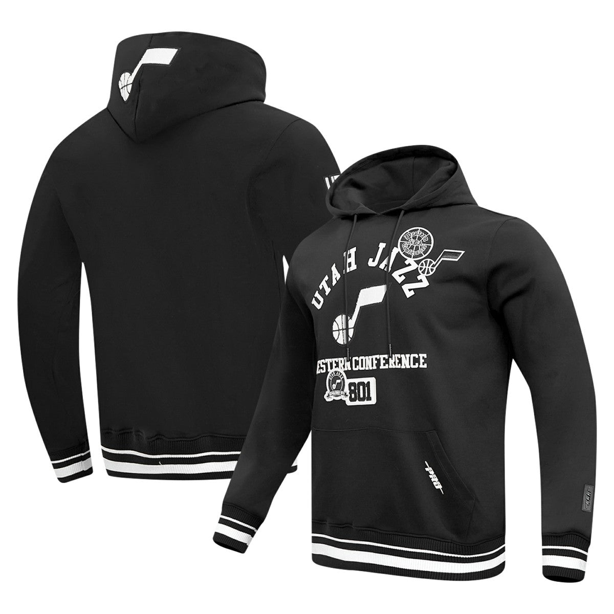 Black Utah Jazz Pro Standard Area Code Pullover Hoodie | NBA