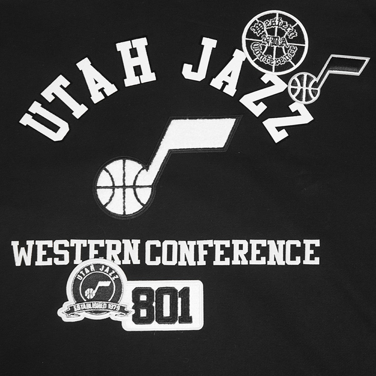 Black Utah Jazz Pro Standard Area Code Pullover Hoodie | NBA