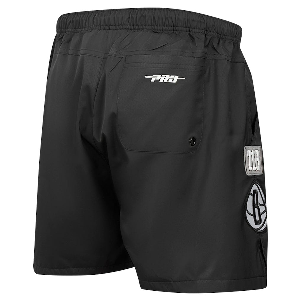 Black Brooklyn Nets Pro Standard Area Code Shorts | NBA
