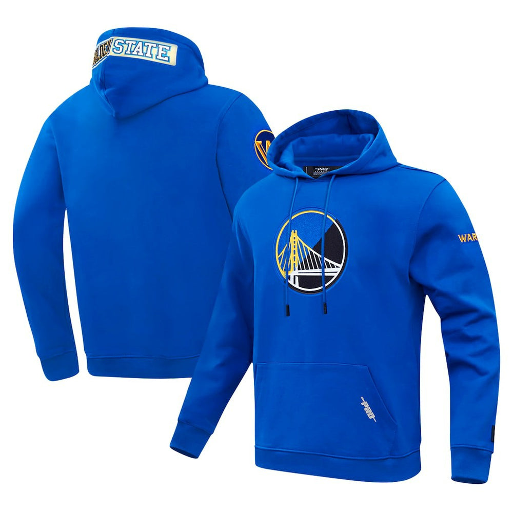 Royal Golden State Warriors Pro Standard Split Logo Pullover Hoodie sale | NBA