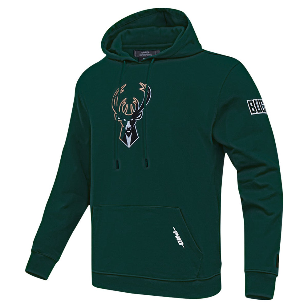 Hunter Green Milwaukee Bucks Pro Standard Split Logo Pullover Hoodie | NBA