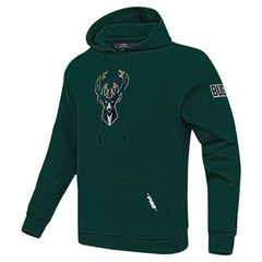 Hunter Green Milwaukee Bucks Pro Standard Split Logo Pullover Hoodie | NBA