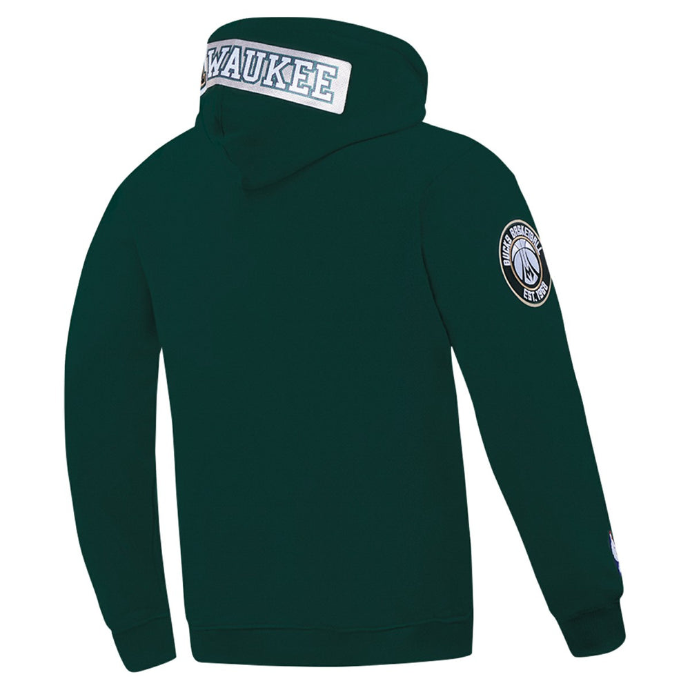 Hunter Green Milwaukee Bucks Pro Standard Split Logo Pullover Hoodie | NBA