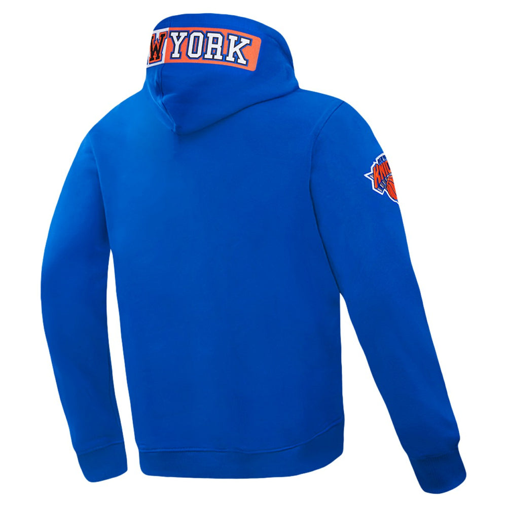 Blue New York Knicks Pro Standard Split Logo Pullover Hoodie | NBA