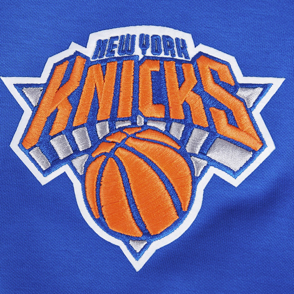 Blue New York Knicks Pro Standard Split Logo Pullover Hoodie | NBA