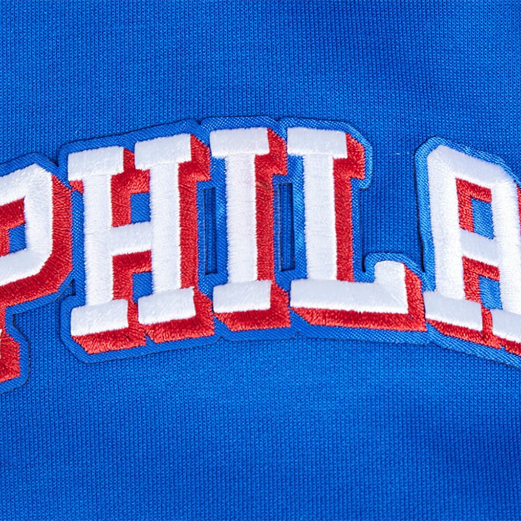 Royal Philadelphia 76ers Pro Standard Split Logo Pullover Hoodie | NBA