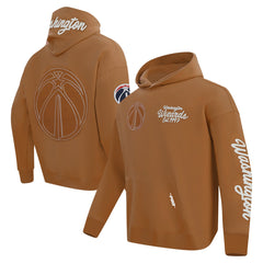 Brown Washington Wizards Pro Standard Paint the City Drop Shoulder Pullover Hoodie | NBA