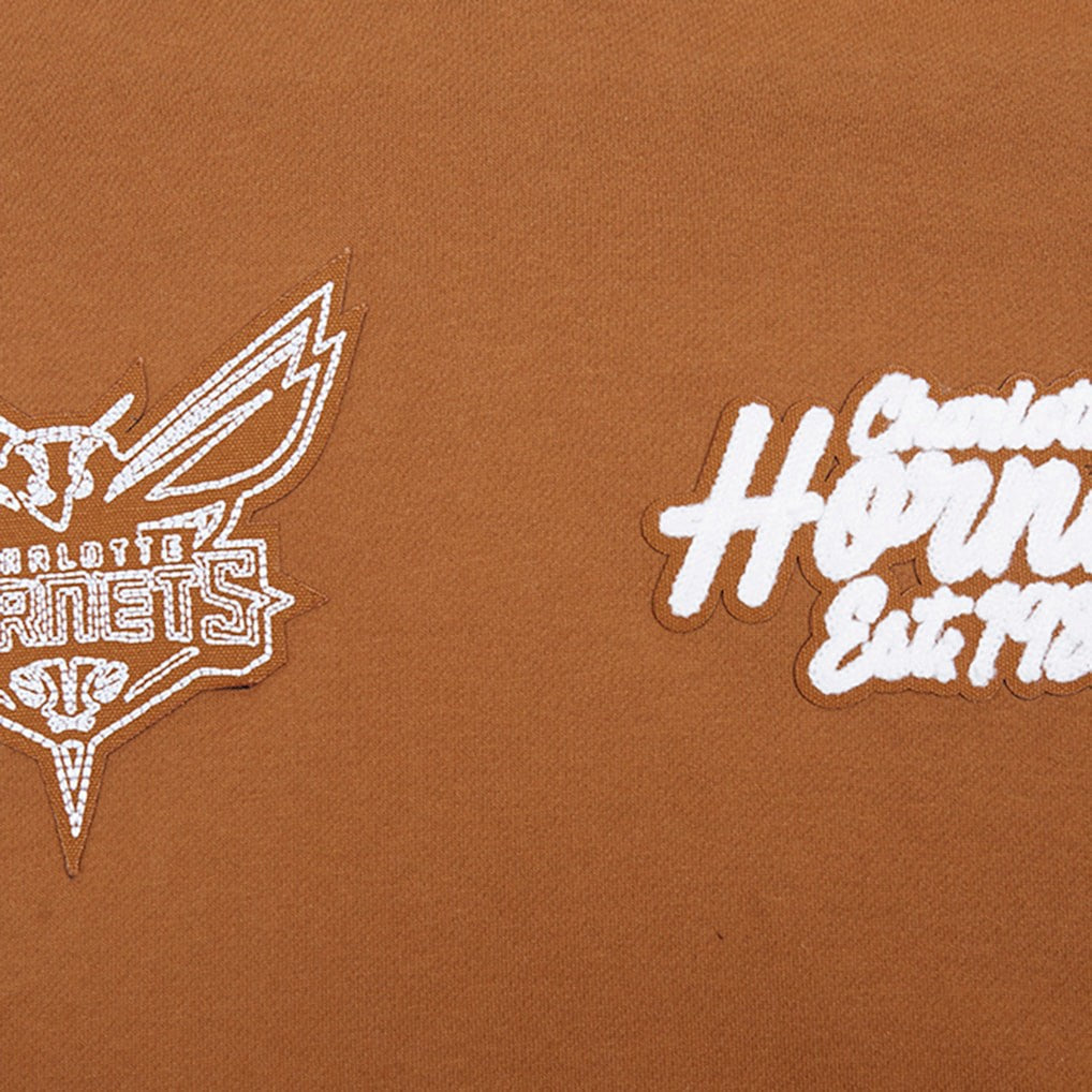 Brown Charlotte Hornets Pro Standard Paint the City Drop Shoulder Pullover Hoodie | NBA