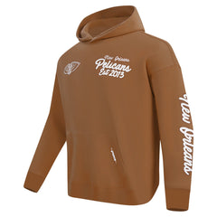 Brown New Orleans Pelicans Pro Standard Paint the City Drop Shoulder Pullover Hoodie | NBA