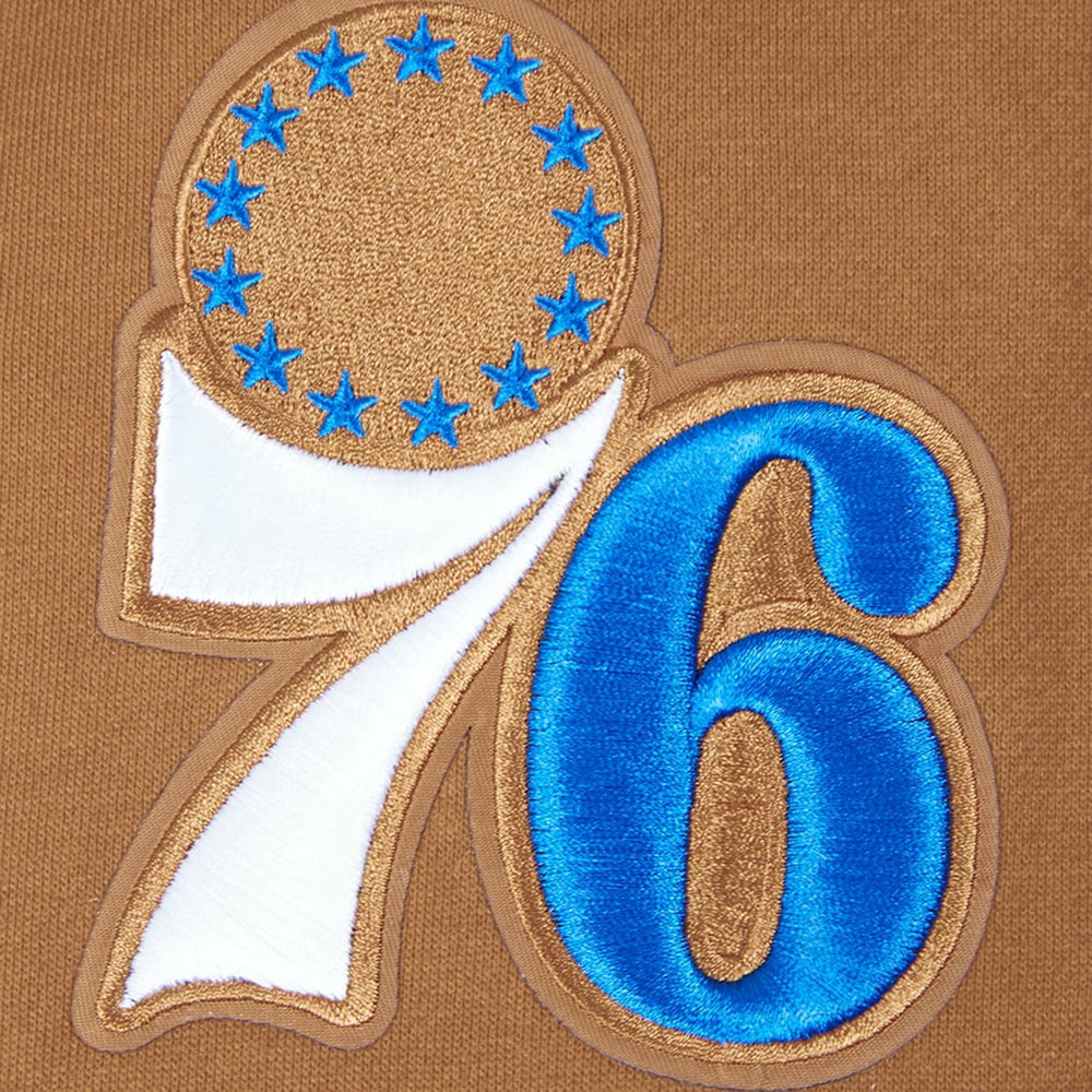 Brown Philadelphia 76ers Pro Standard Paint the City Drop Shoulder Pullover Hoodie | NBA
