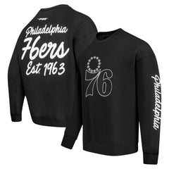 Black Philadelphia 76ers Pro Standard Paint the City Drop Shoulder Sweatshirt | NBA