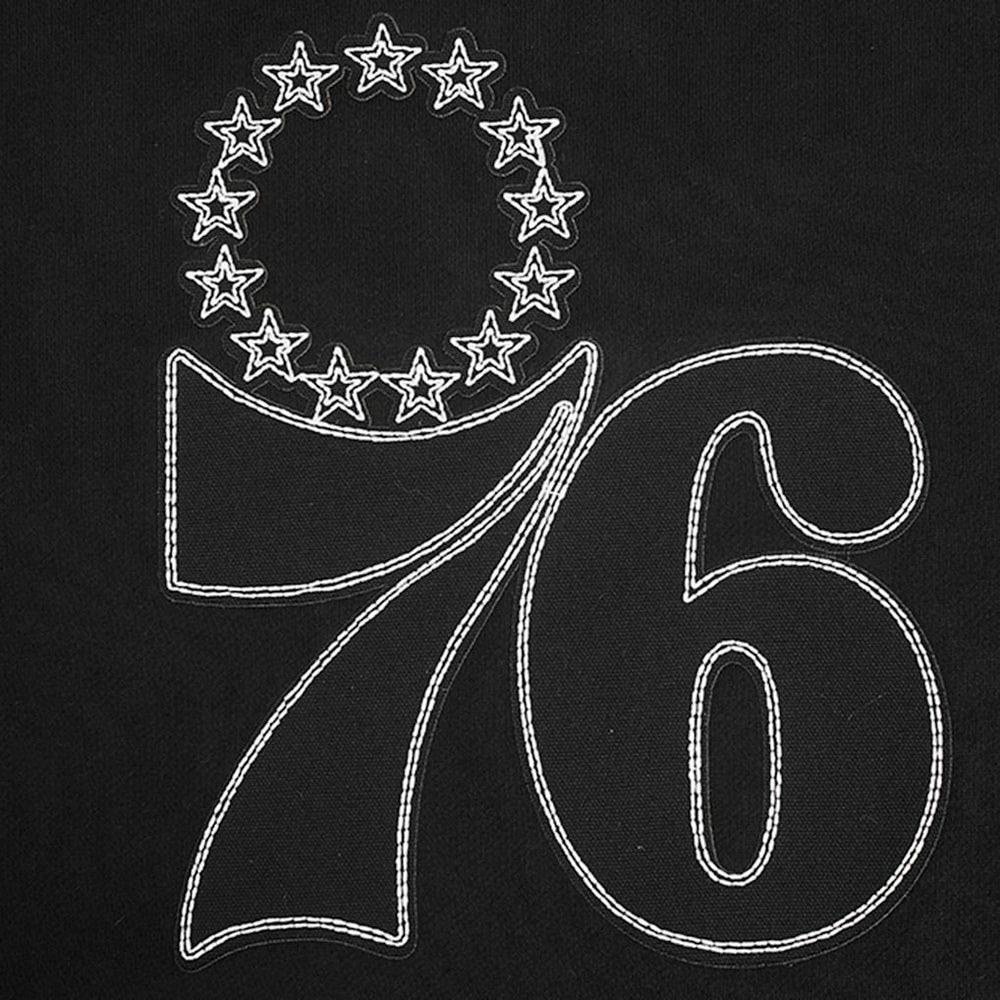 Black Philadelphia 76ers Pro Standard Paint the City Drop Shoulder Sweatshirt | NBA
