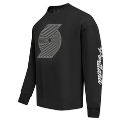 Black Portland Trail Blazers Pro Standard Paint the City Pullover Sweatshirt | NBA