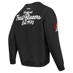Black Portland Trail Blazers Pro Standard Paint the City Pullover Sweatshirt | NBA