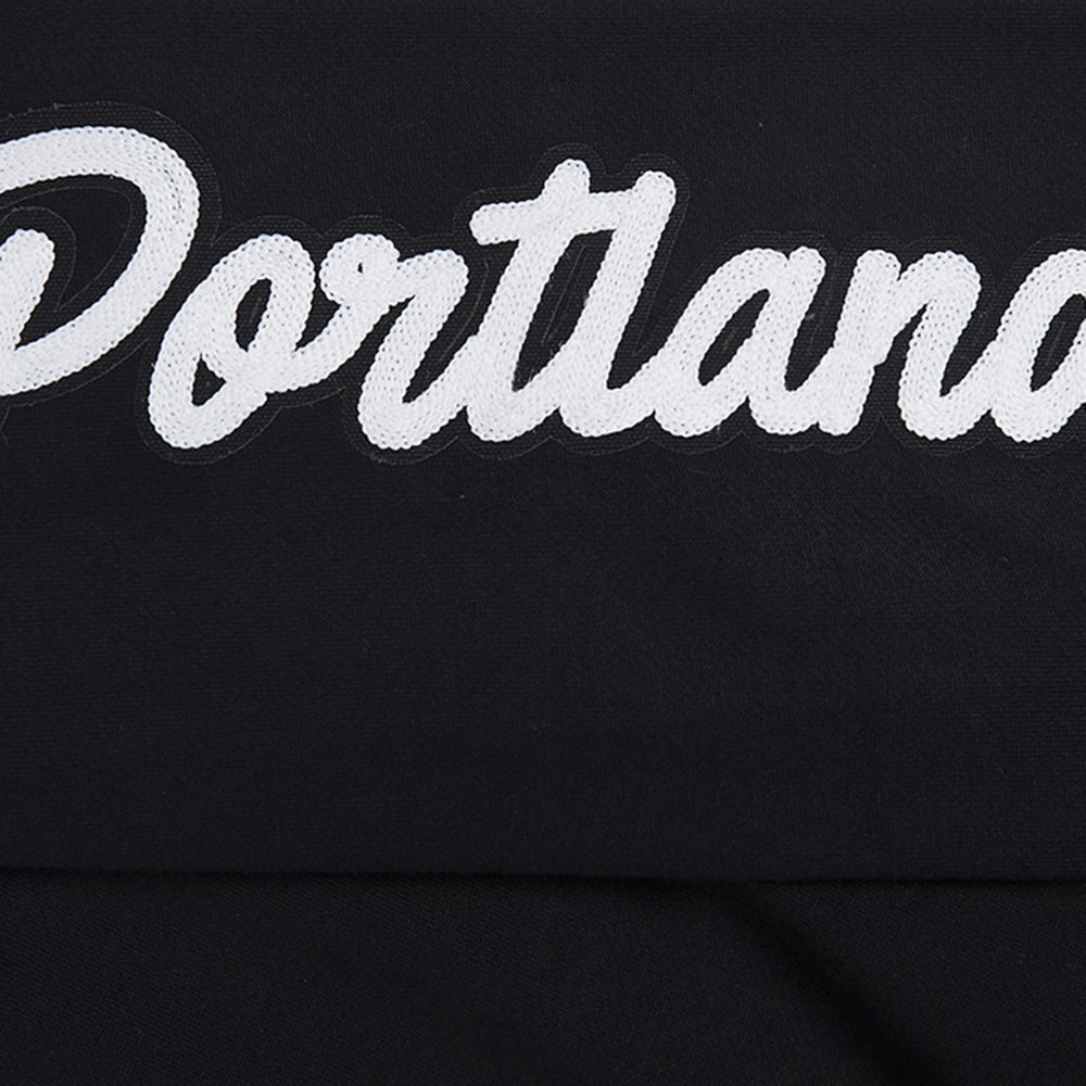 Black Portland Trail Blazers Pro Standard Paint the City Pullover Sweatshirt | NBA