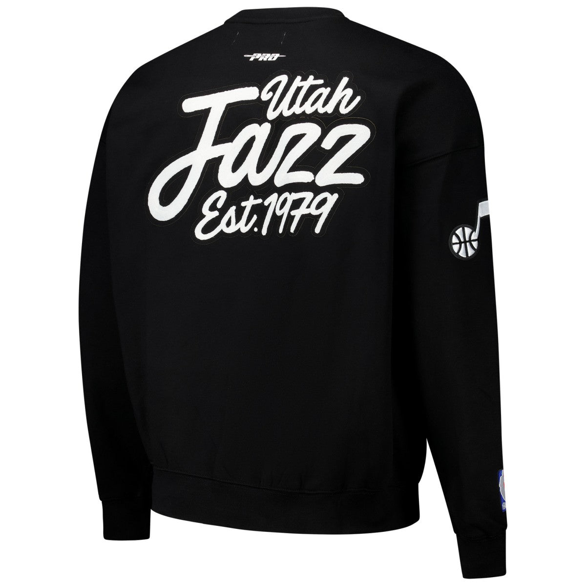 Black Utah Jazz Pro Standard Paint the City Drop Shoulder Sweatshirt | NBA