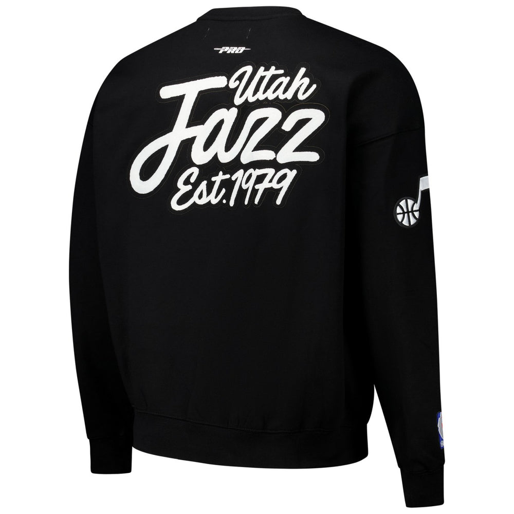 Black Utah Jazz Pro Standard Paint the City Drop Shoulder Sweatshirt | NBA