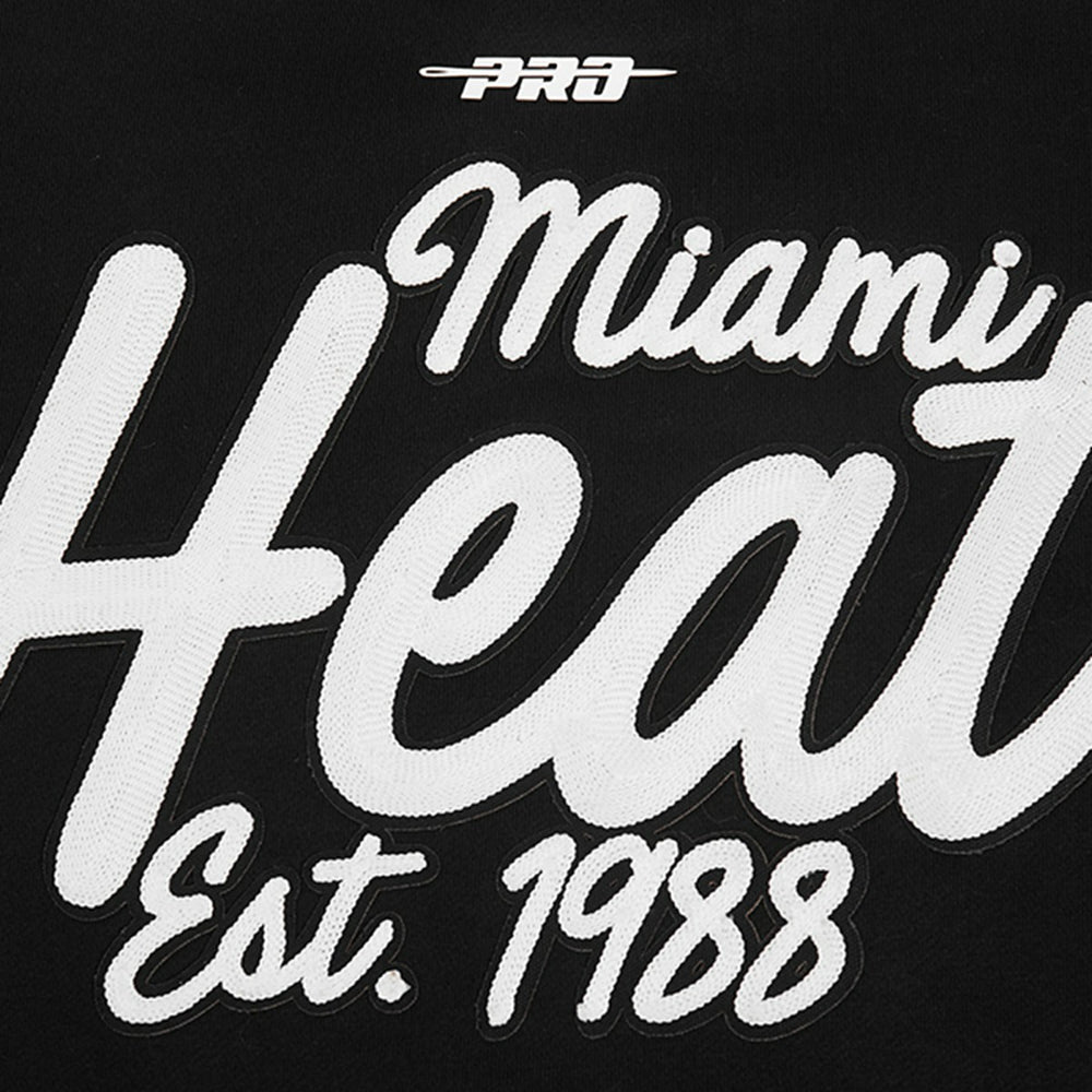 Black Miami Heat Pro Standard Paint the City Drop Shoulder Sweatshirt | NBA
