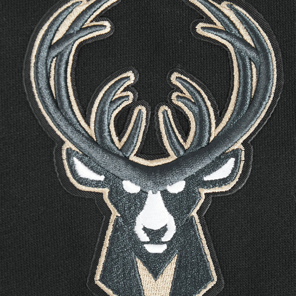 Black Milwaukee Bucks Pro Standard Paint the City Drop Shoulder Sweatshirt | NBA