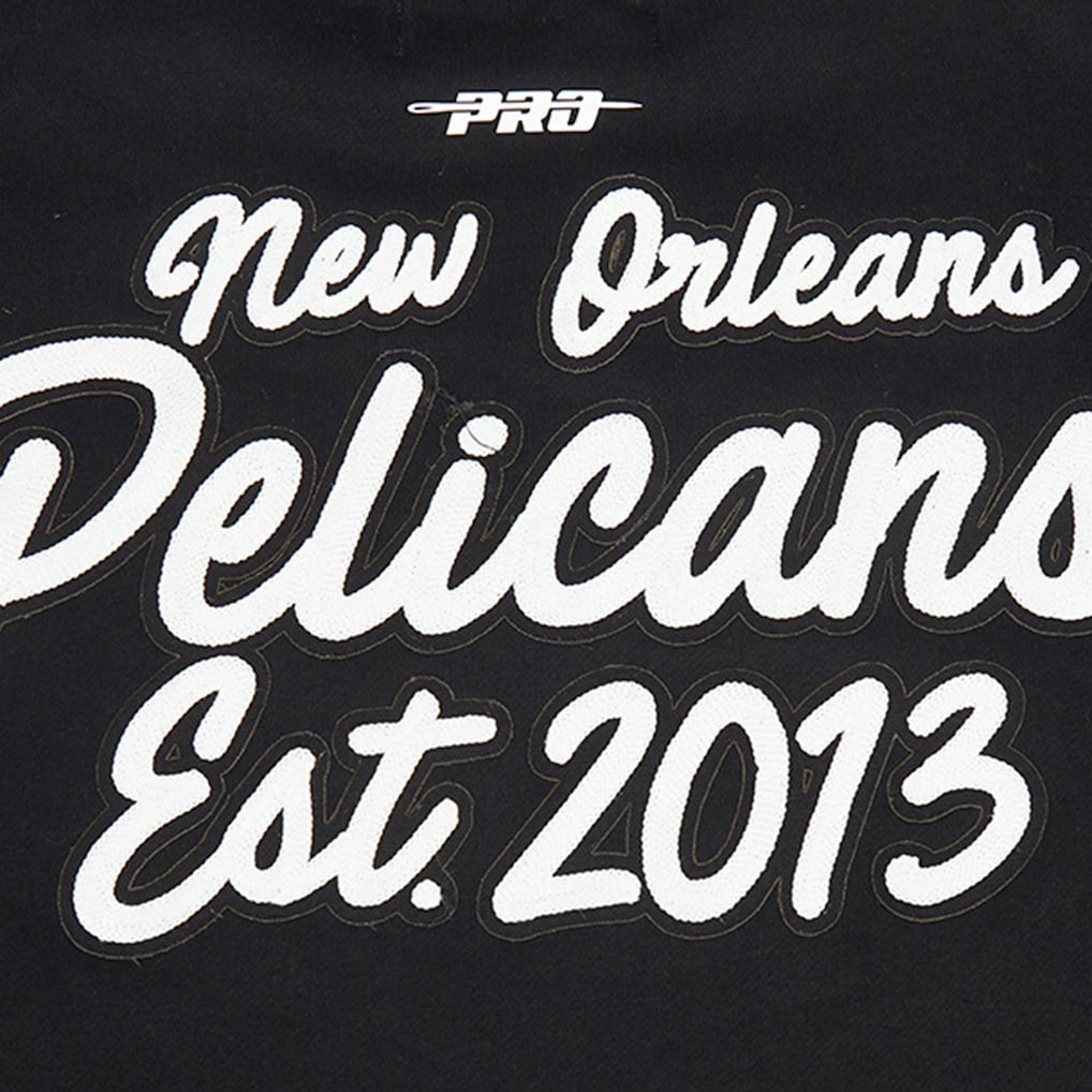 Black New Orleans Pelicans Pro Standard Paint the City Drop Shoulder Sweatshirt | NBA