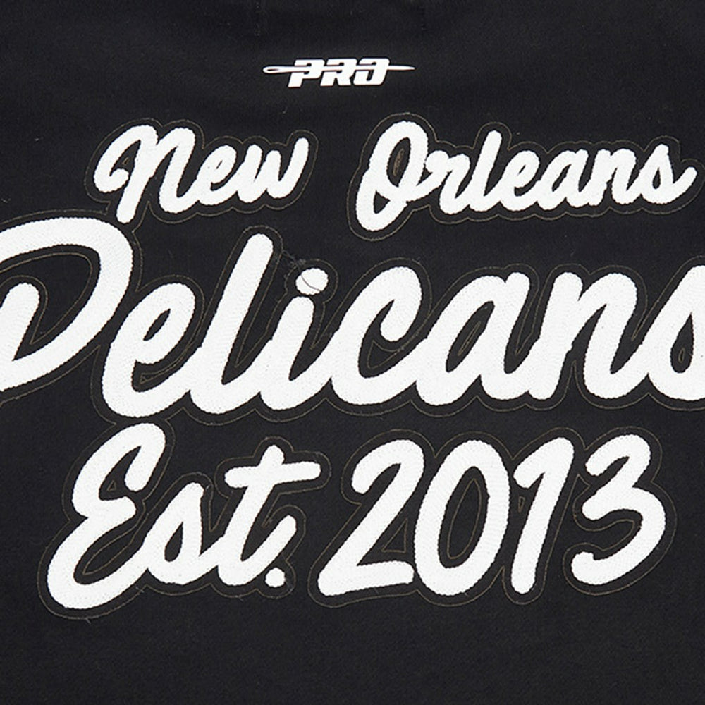 Black New Orleans Pelicans Pro Standard Paint the City Drop Shoulder Sweatshirt | NBA