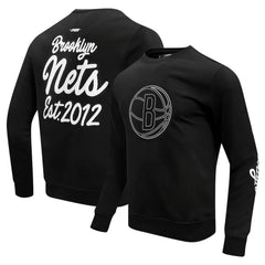 Black Brooklyn Nets Pro Standard Paint the City Drop Shoulder Sweatshirt | NBA