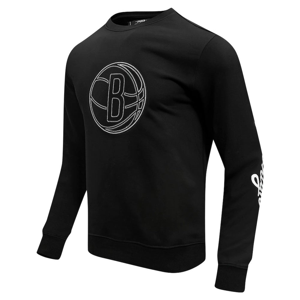 Black Brooklyn Nets Pro Standard Paint the City Drop Shoulder Sweatshirt | NBA