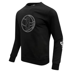 Black Brooklyn Nets Pro Standard Paint the City Drop Shoulder Sweatshirt | NBA