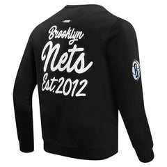 Black Brooklyn Nets Pro Standard Paint the City Drop Shoulder Sweatshirt | NBA