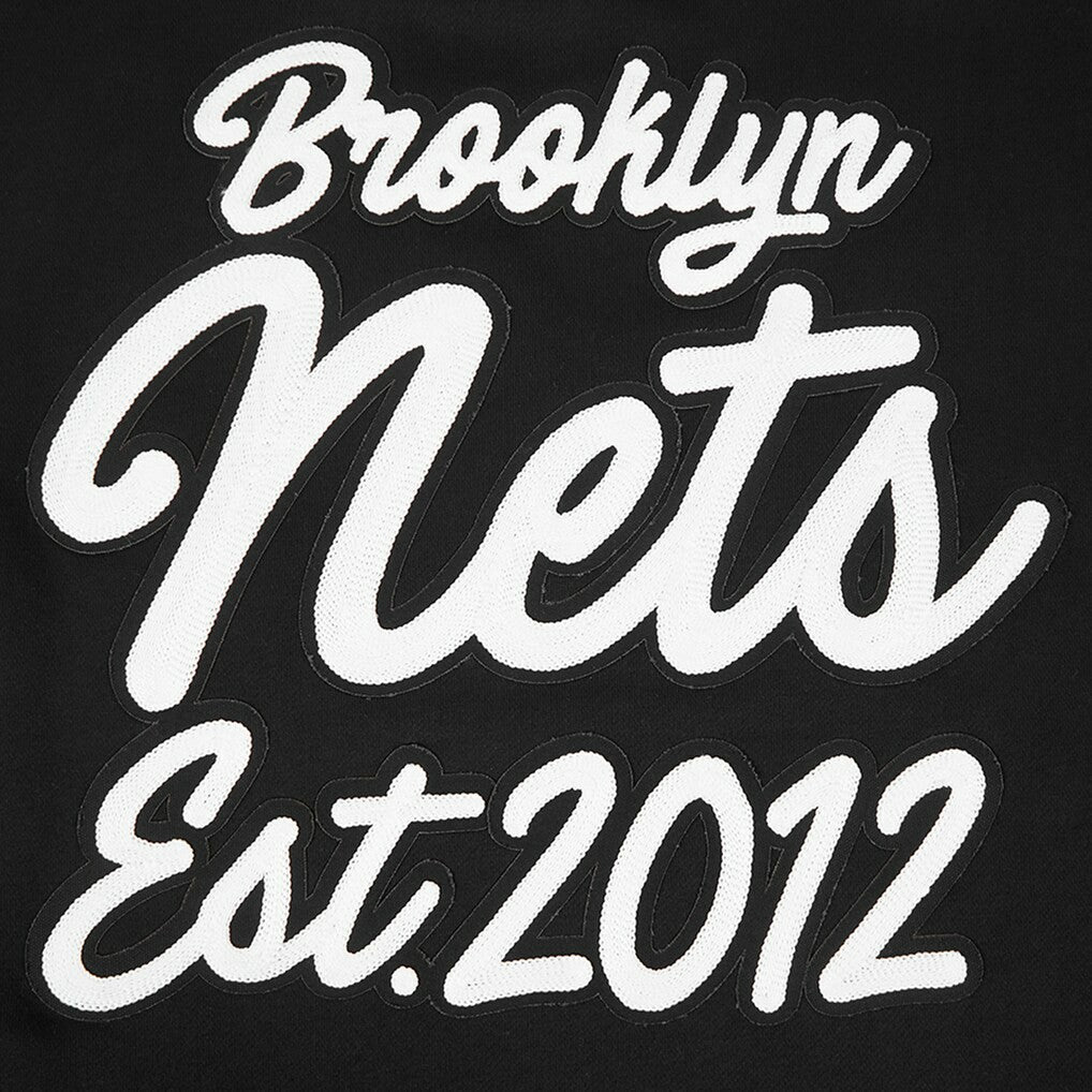 Black Brooklyn Nets Pro Standard Paint the City Drop Shoulder Sweatshirt | NBA
