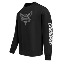 Black Charlotte Hornets Pro Standard Paint the City Drop Shoulder Sweatshirt | NBA