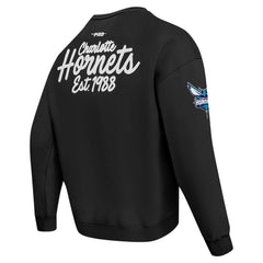Black Charlotte Hornets Pro Standard Paint the City Drop Shoulder Sweatshirt | NBA