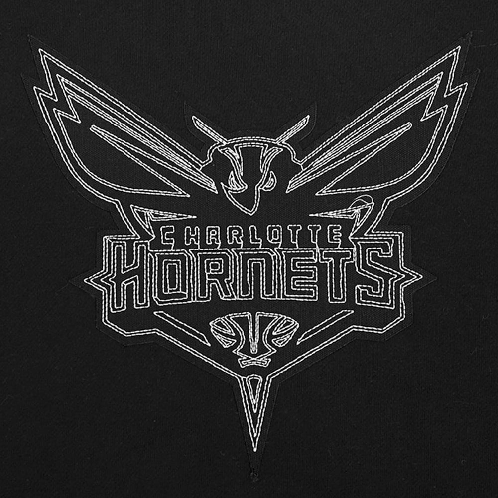 Black Charlotte Hornets Pro Standard Paint the City Drop Shoulder Sweatshirt | NBA
