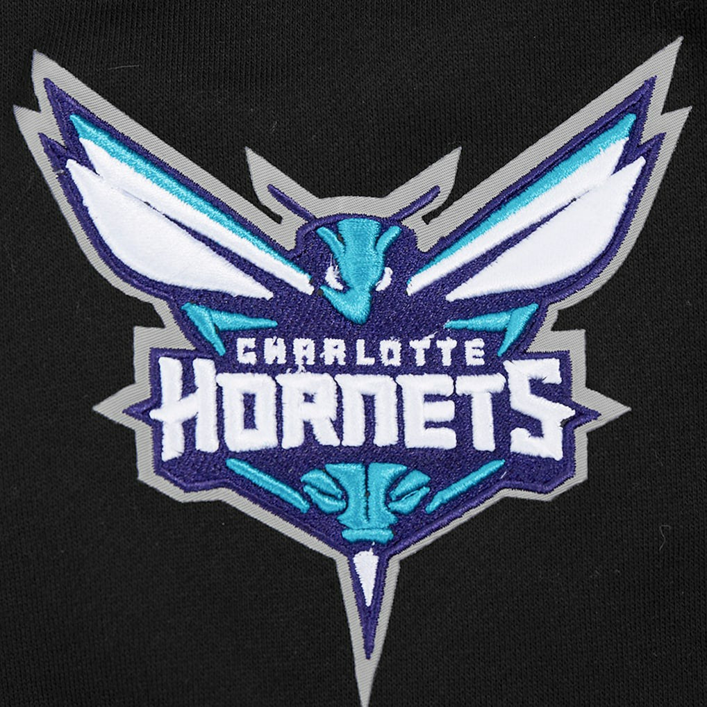 Black Charlotte Hornets Pro Standard Paint the City Drop Shoulder Sweatshirt | NBA
