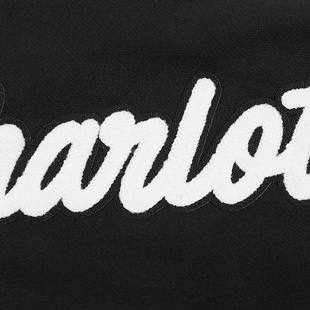 Black Charlotte Hornets Pro Standard Paint the City Drop Shoulder Sweatshirt | NBA