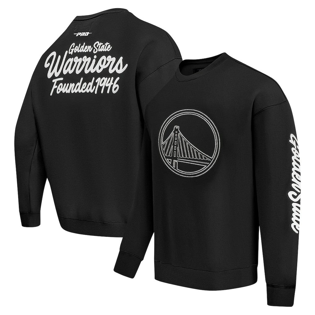 Black Golden State Warriors Pro Standard Paint the City Drop Shoulder Sweatshirt sale | NBA