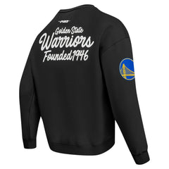 Black Golden State Warriors Pro Standard Paint the City Drop Shoulder Sweatshirt sale | NBA
