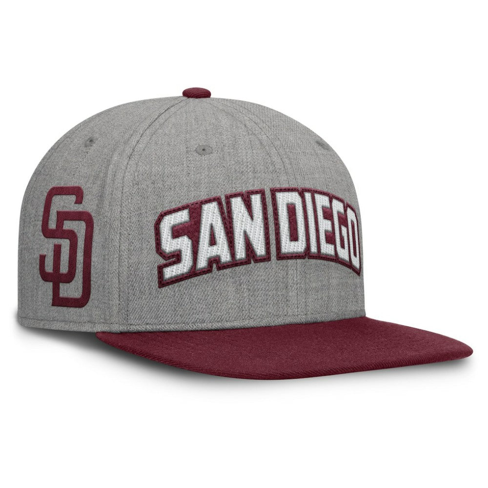 San Diego Padres Fanatics Elements Felt Chainstitch Snapback Hat - MLB Hats