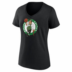 Black Boston Celtics Women's Primary Logo V-Neck T-Shirt | NBA