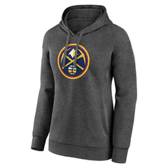 Charcoal Denver Nuggets Women's Primary Logo Pullover Hoodie | NBA