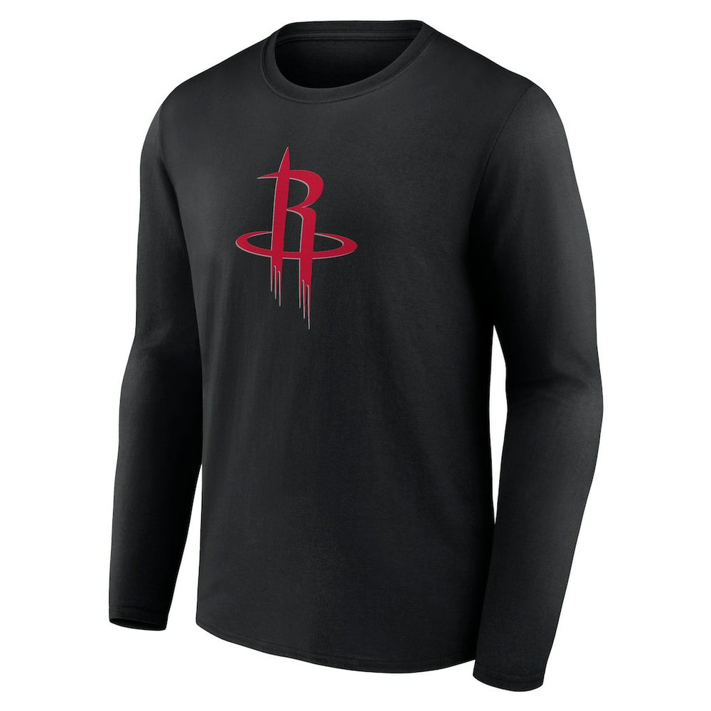 Black Houston Rockets Primary Logo Long Sleeve T-Shirt | NBA