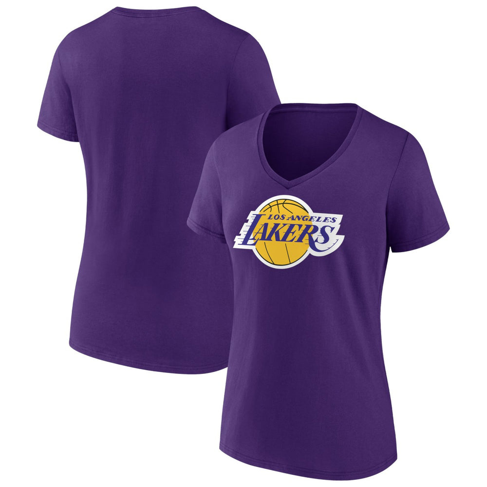 Purple Los Angeles Lakers Women's Primary Logo V-Neck T-Shirt | NBA