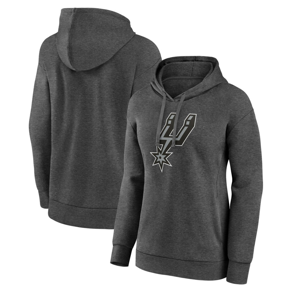Charcoal San Antonio Spurs Women's Primary Logo Pullover Hoodie | NBA