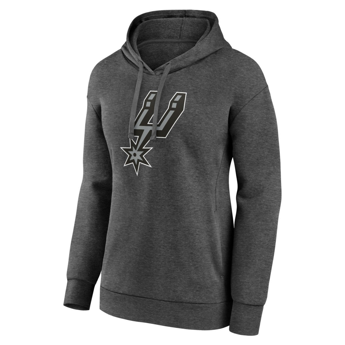 Charcoal San Antonio Spurs Women's Primary Logo Pullover Hoodie | NBA