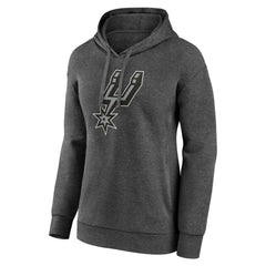 Charcoal San Antonio Spurs Women's Primary Logo Pullover Hoodie | NBA