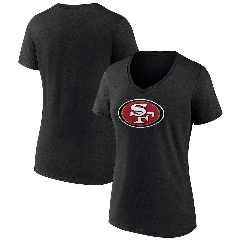 San Francisco 49ers Women's Primary Logo V-Neck T-Shirt | NFL Outlet