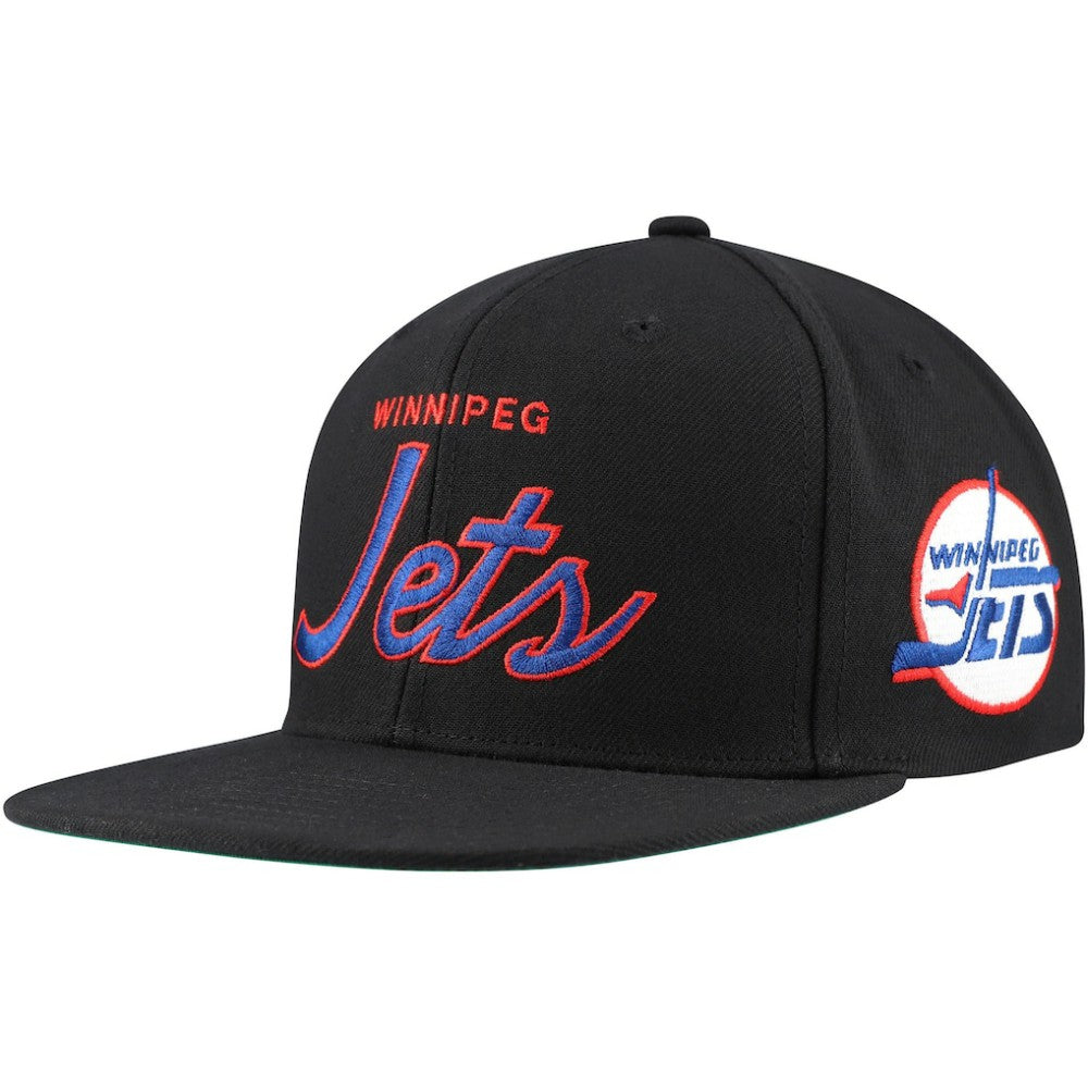 Winnipeg Jets Mitchell & Ness Core Team Script 2.0 Snapback Hat -  NHL Hats