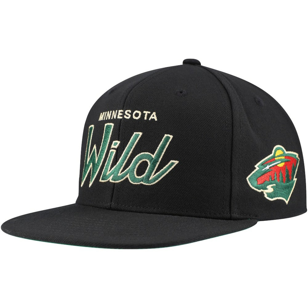 Minnesota Wild Mitchell & Ness Core Team Script 2.0 Snapback Hat -  NHL Hats